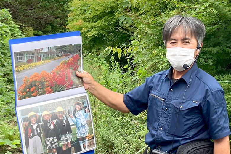 2022年8月 福島県大熊町を案内する木村さん